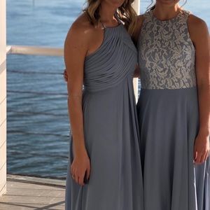 Azazie’s dusty blue Bridesmaids dress